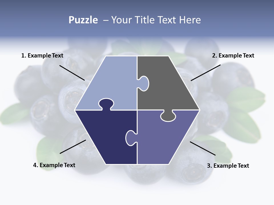 Fresh Dessert Huckleberry PowerPoint Template