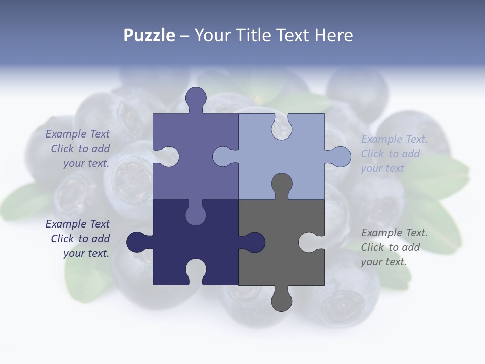 Fresh Dessert Huckleberry PowerPoint Template