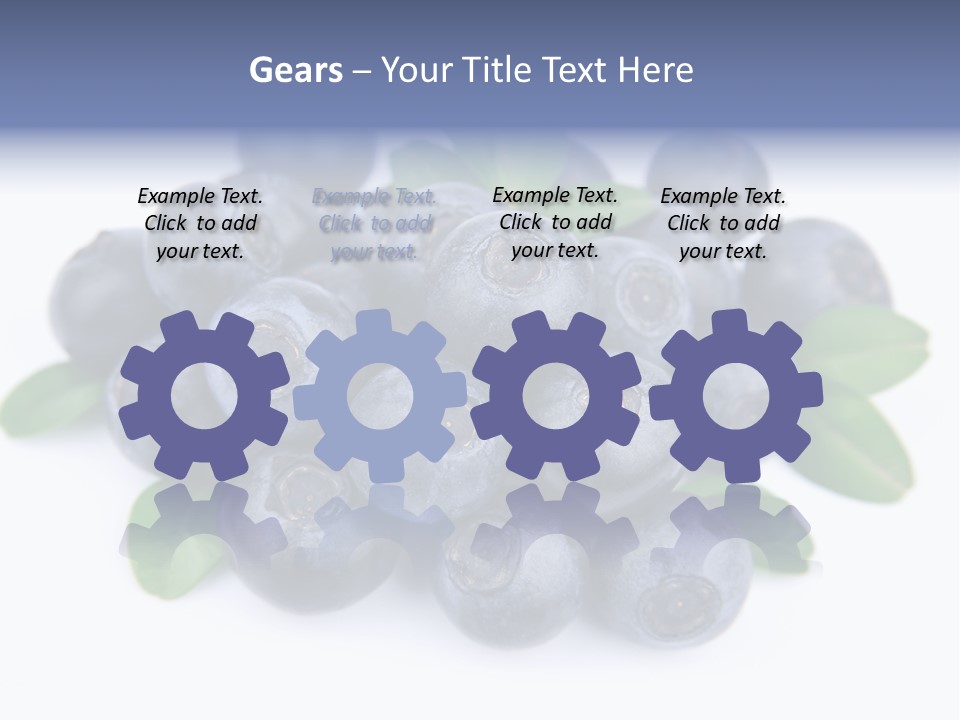 Fresh Dessert Huckleberry PowerPoint Template