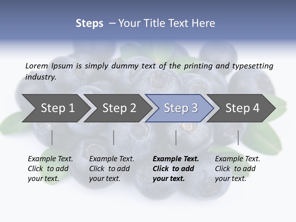Fresh Dessert Huckleberry PowerPoint Template