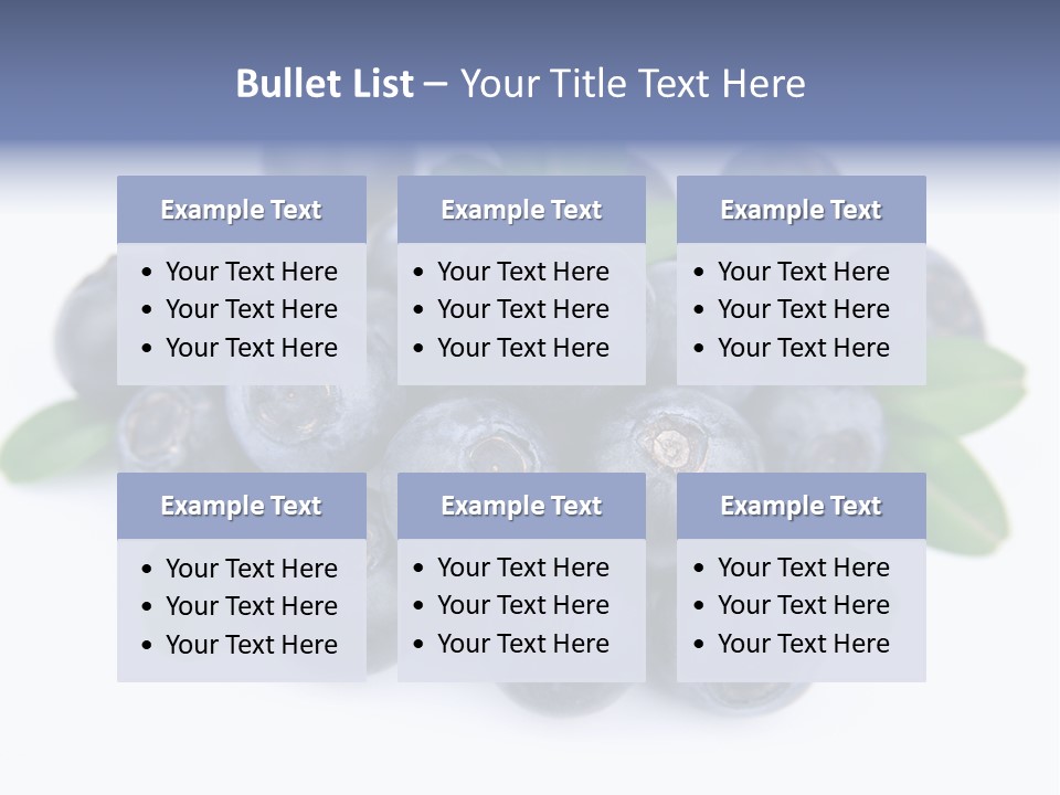 Fresh Dessert Huckleberry PowerPoint Template