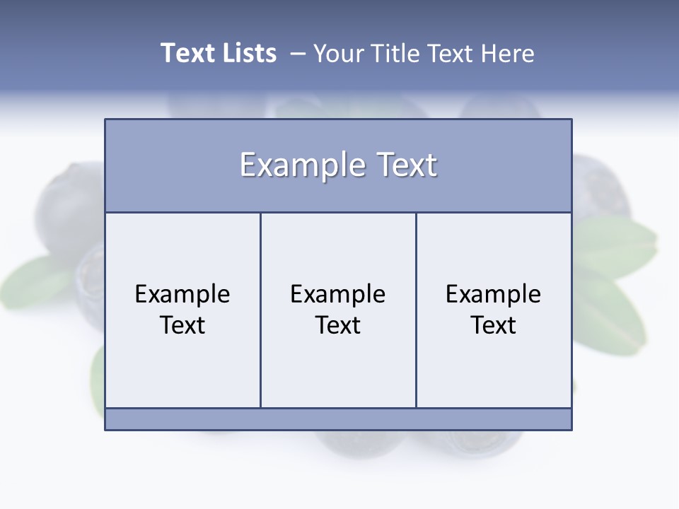 Fresh Dessert Huckleberry PowerPoint Template