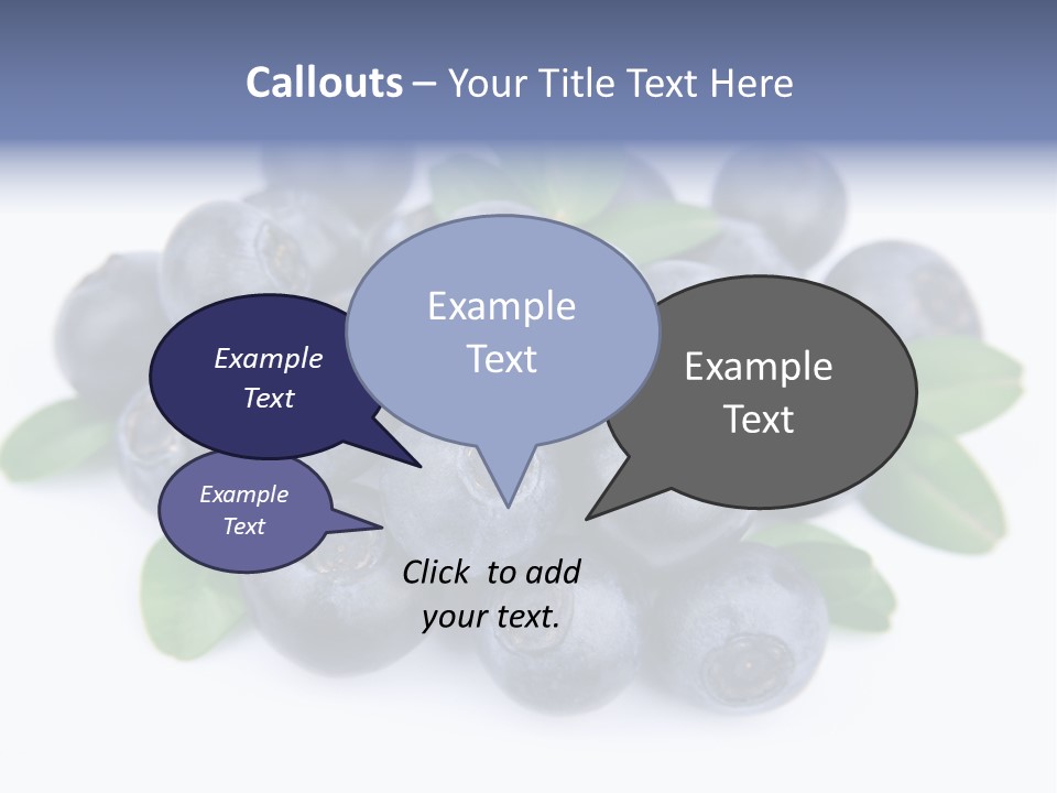 Fresh Dessert Huckleberry PowerPoint Template