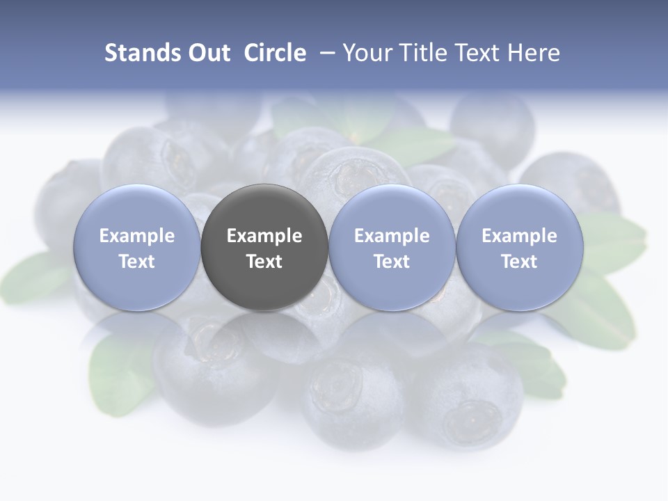 Fresh Dessert Huckleberry PowerPoint Template