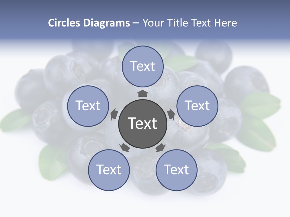 Fresh Dessert Huckleberry PowerPoint Template