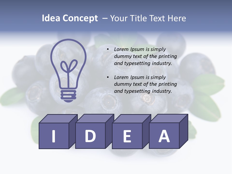 Fresh Dessert Huckleberry PowerPoint Template