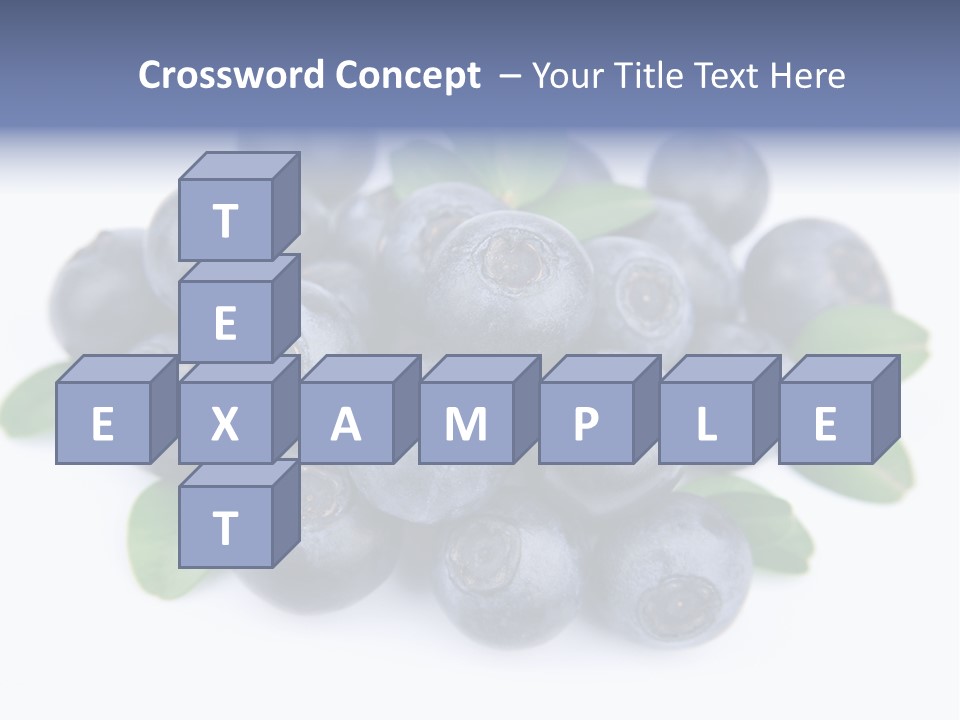Fresh Dessert Huckleberry PowerPoint Template