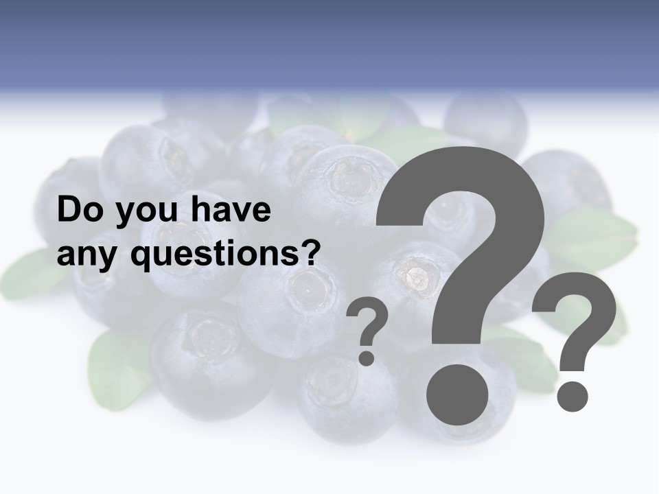 Fresh Dessert Huckleberry PowerPoint Template