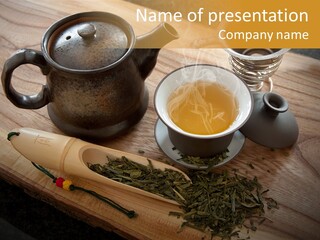 Drink Herbal Mug PowerPoint Template