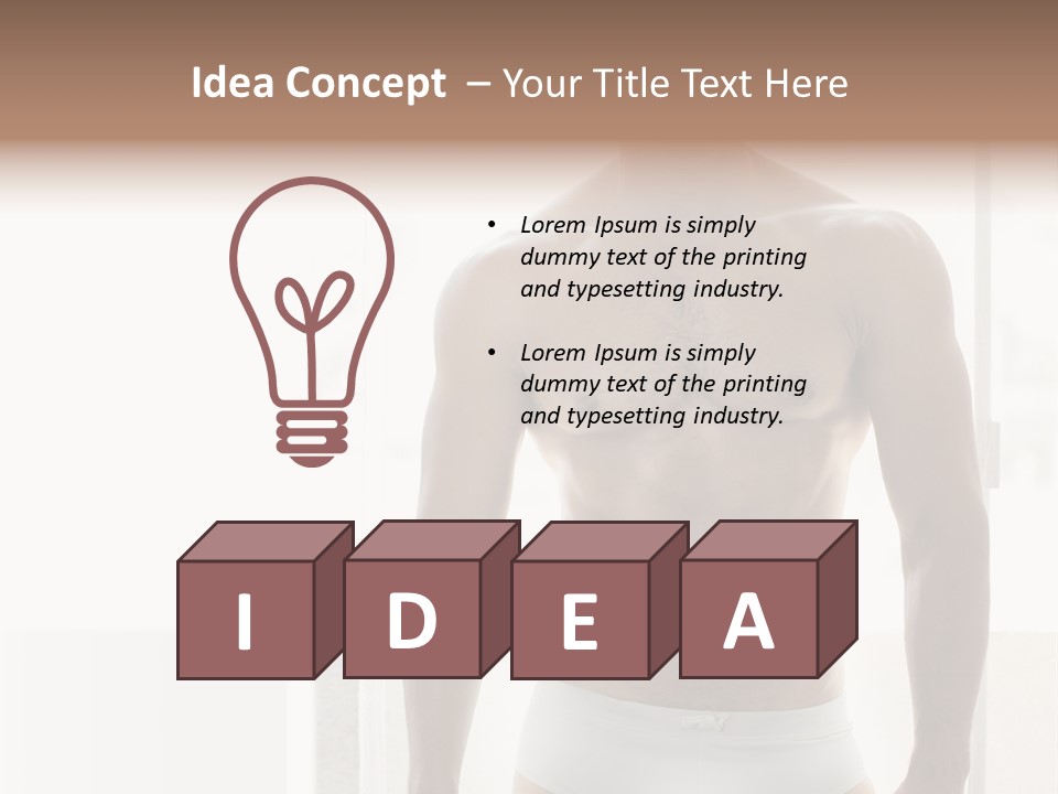 Human Waist Man PowerPoint Template