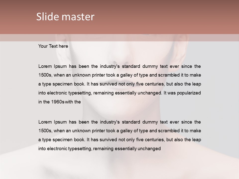 Beauty Girl Portrait PowerPoint Template