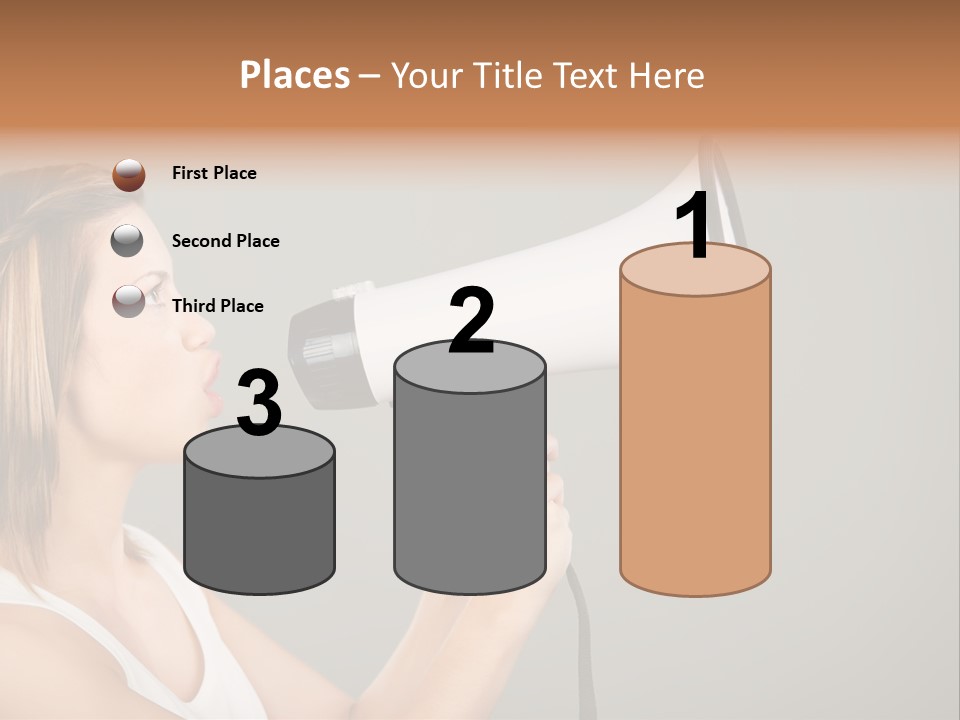 Portrait Speak Female PowerPoint Template