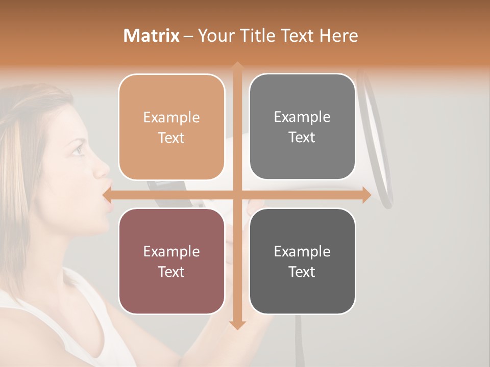 Portrait Speak Female PowerPoint Template