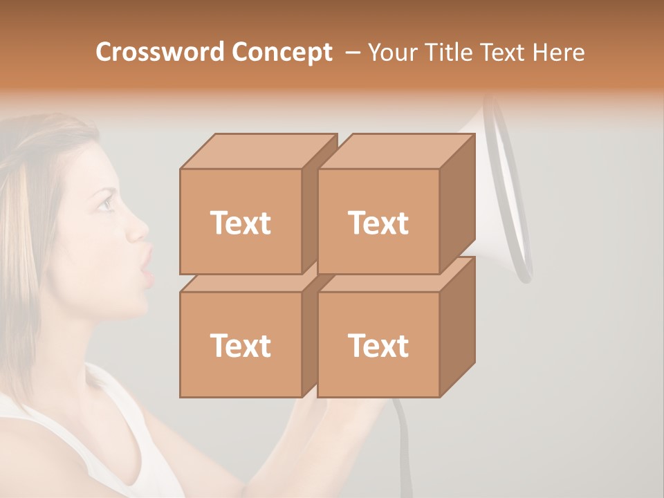 Portrait Speak Female PowerPoint Template