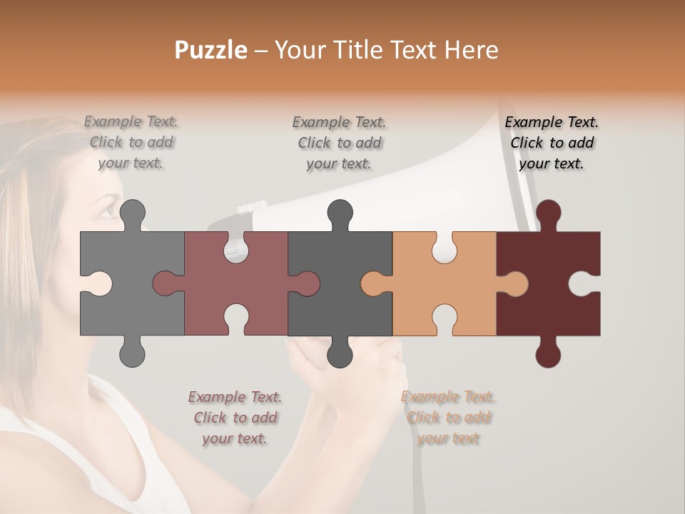 Portrait Speak Female PowerPoint Template