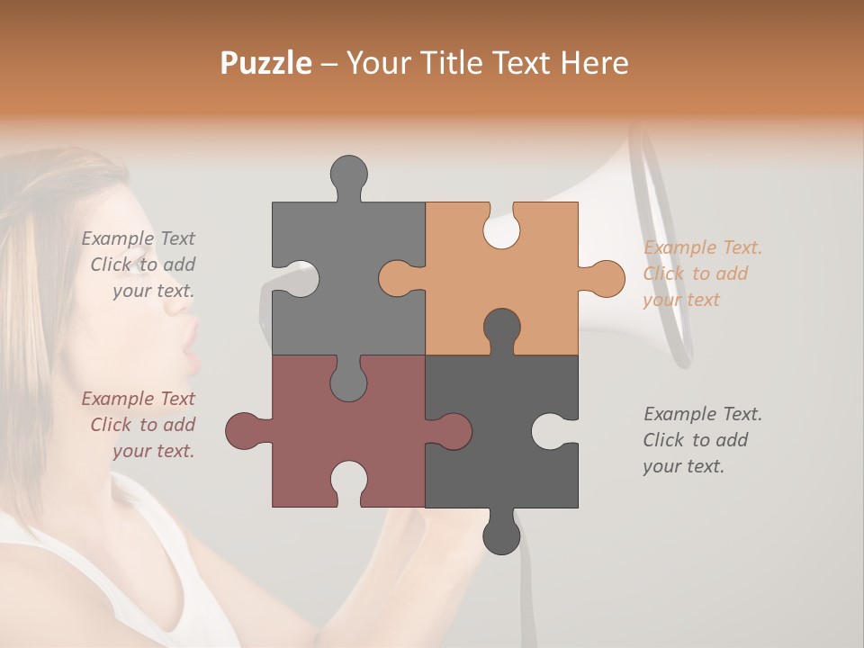 Portrait Speak Female PowerPoint Template