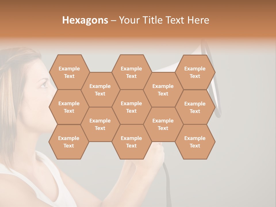 Portrait Speak Female PowerPoint Template