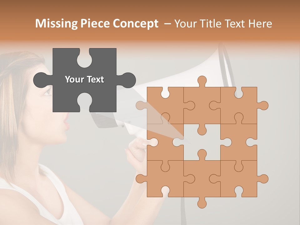 Portrait Speak Female PowerPoint Template