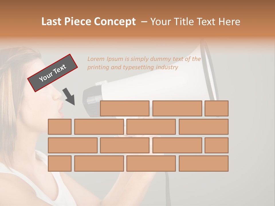 Portrait Speak Female PowerPoint Template