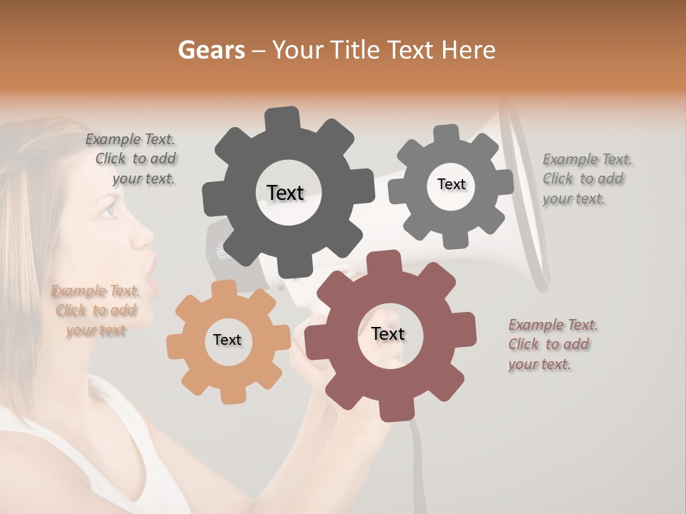 Portrait Speak Female PowerPoint Template