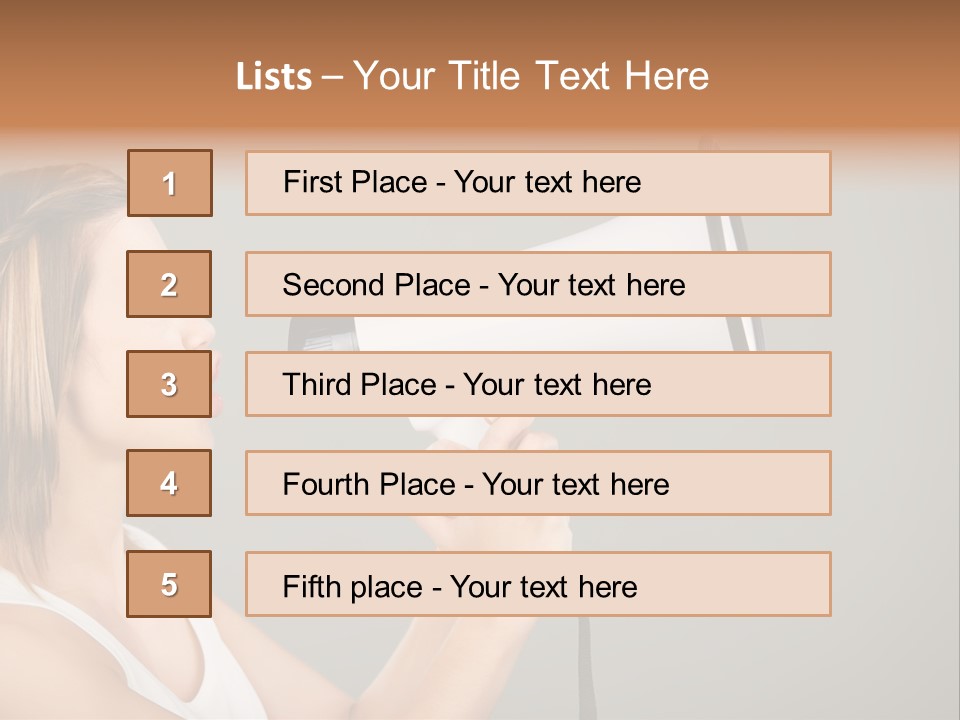 Portrait Speak Female PowerPoint Template
