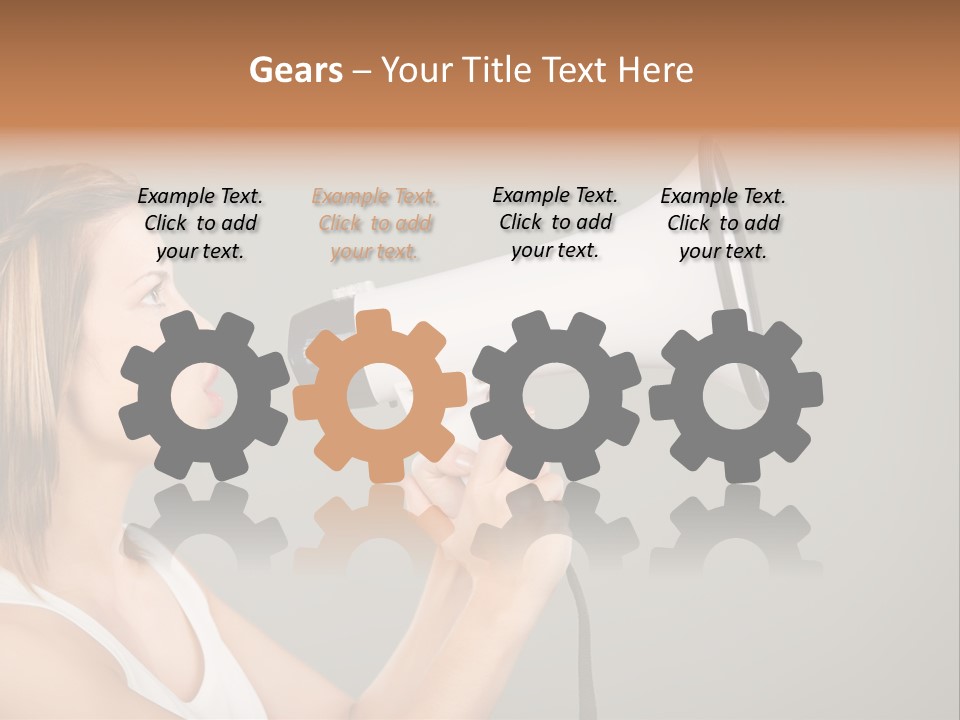 Portrait Speak Female PowerPoint Template