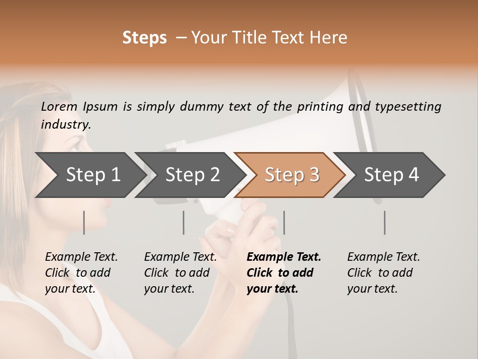 Portrait Speak Female PowerPoint Template