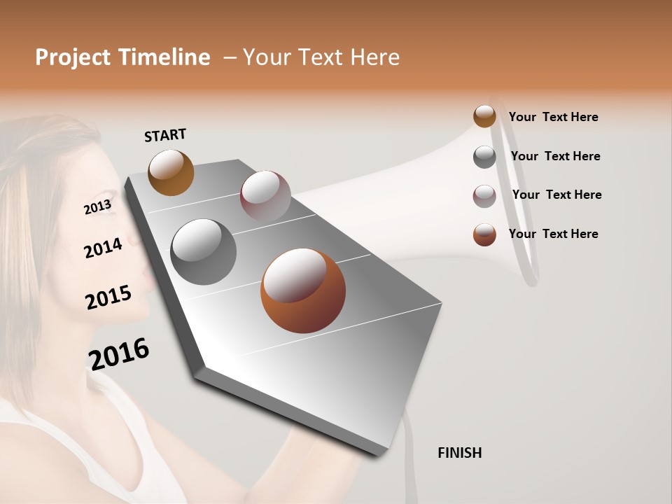 Portrait Speak Female PowerPoint Template