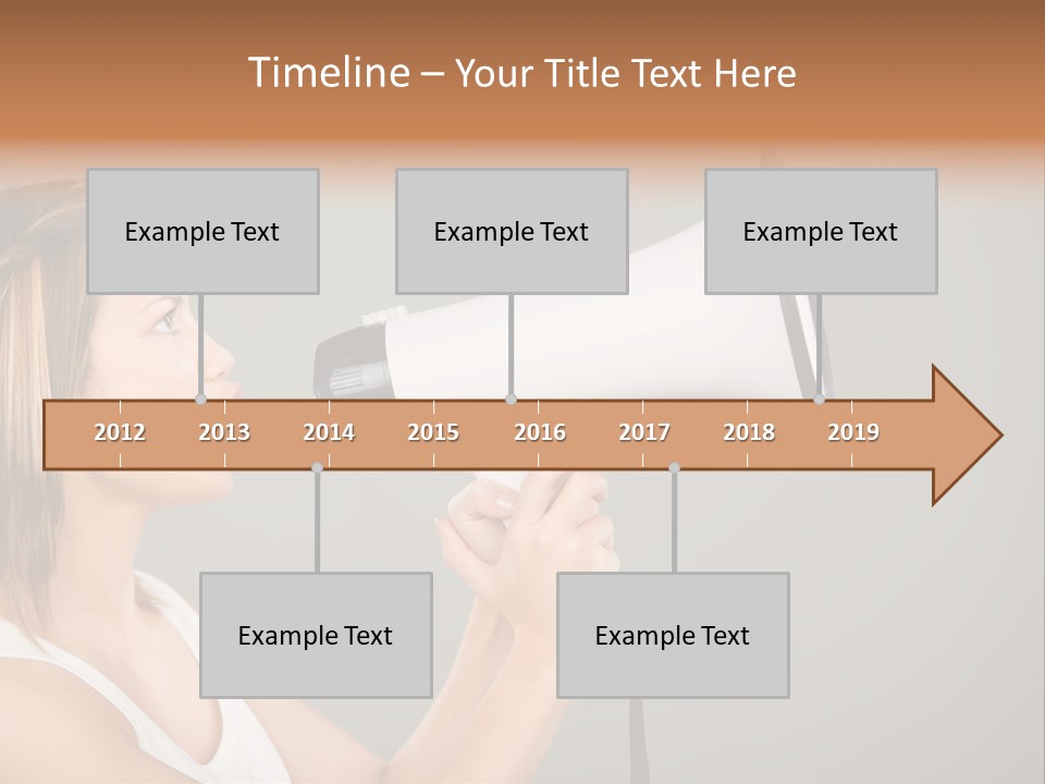 Portrait Speak Female PowerPoint Template