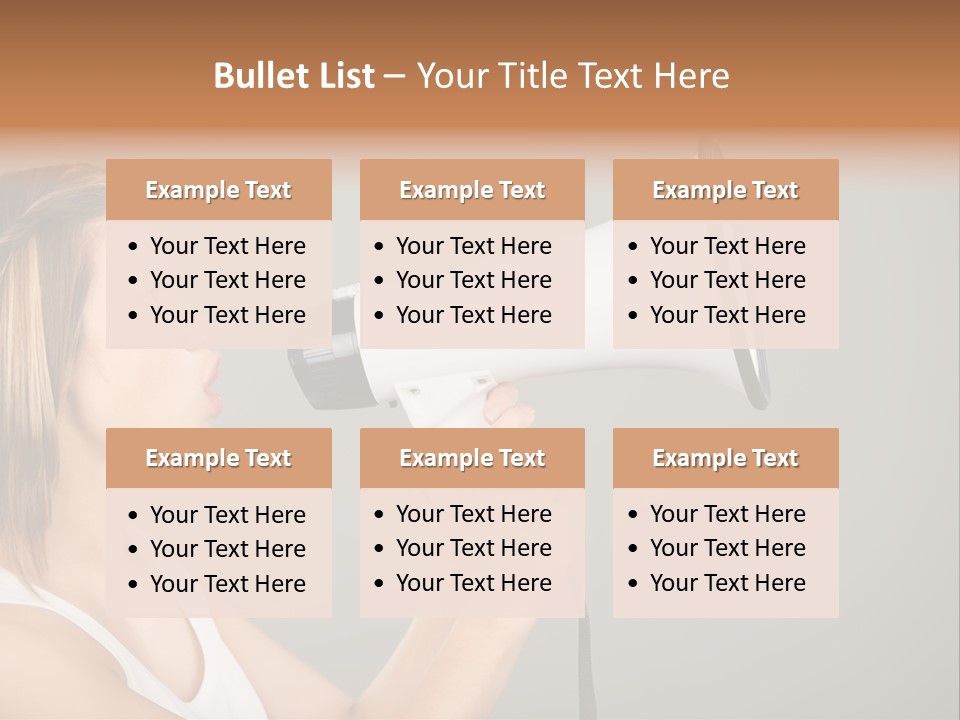 Portrait Speak Female PowerPoint Template