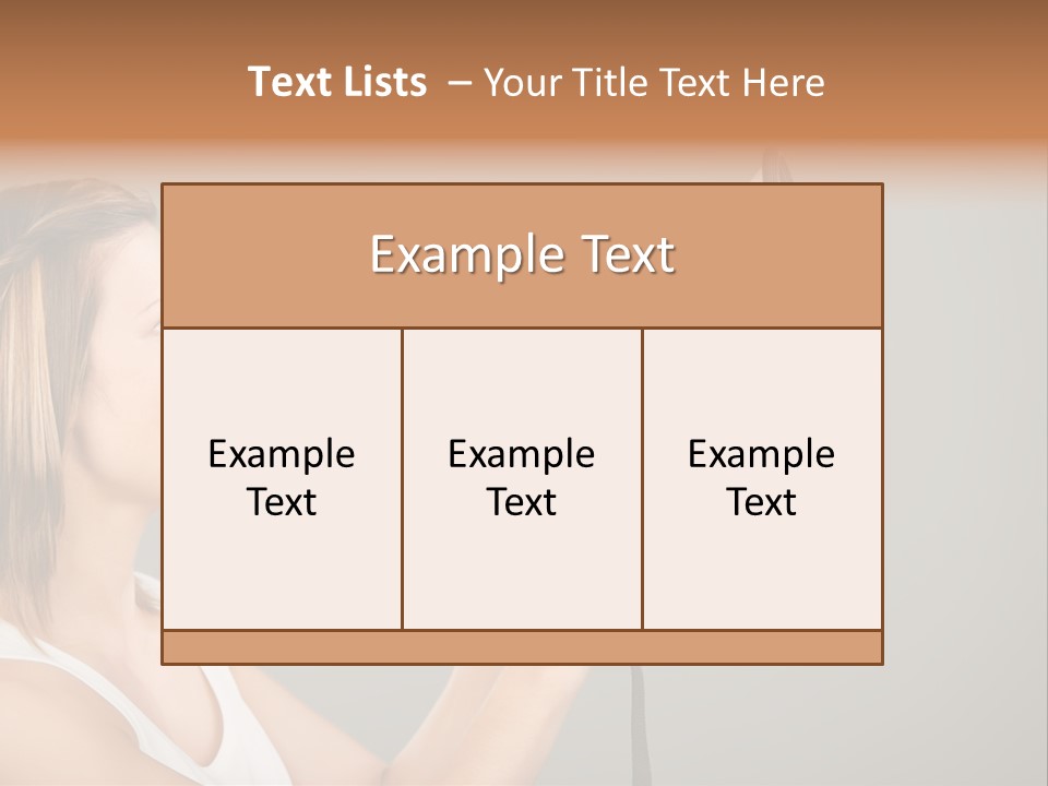 Portrait Speak Female PowerPoint Template