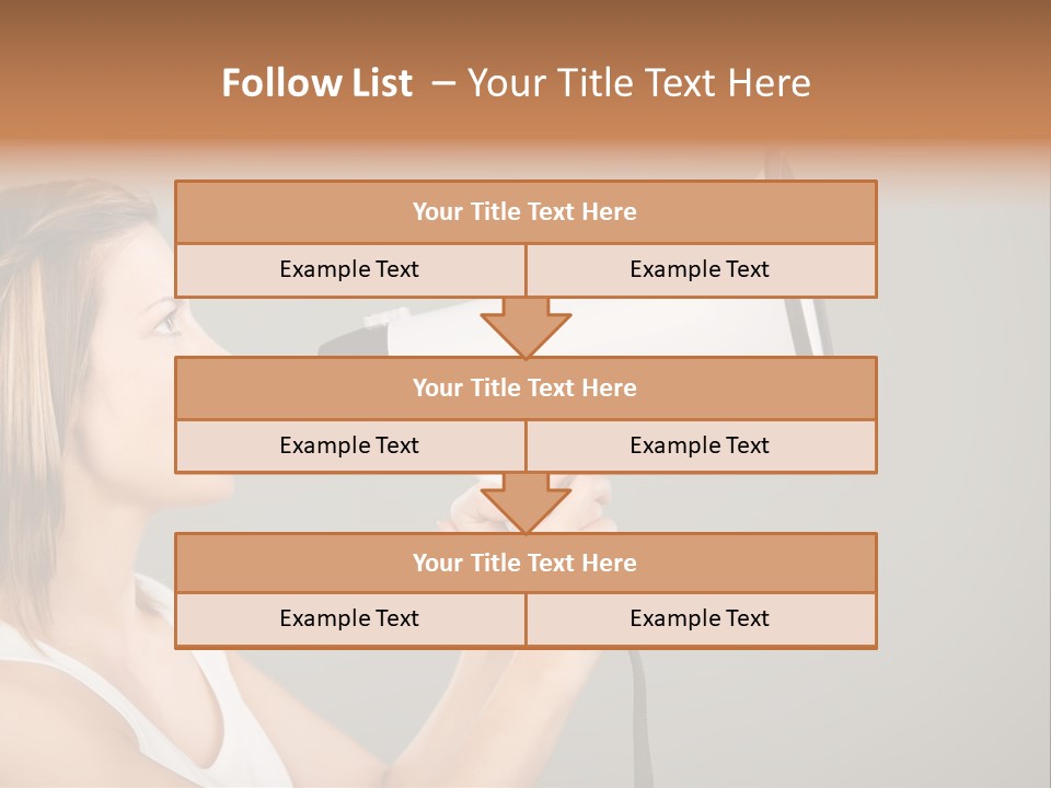 Portrait Speak Female PowerPoint Template