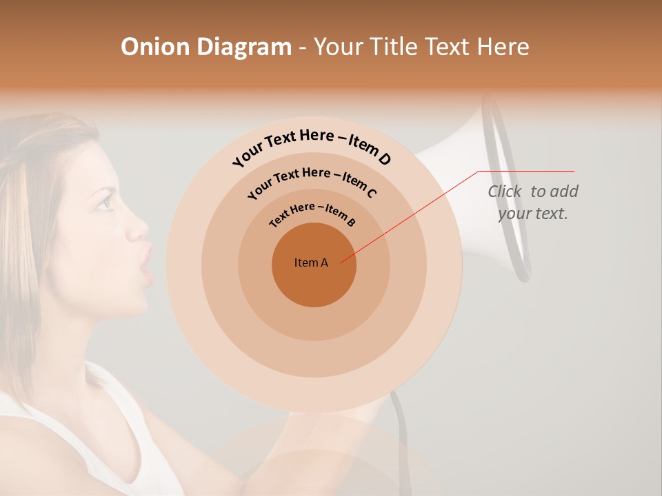 Portrait Speak Female PowerPoint Template