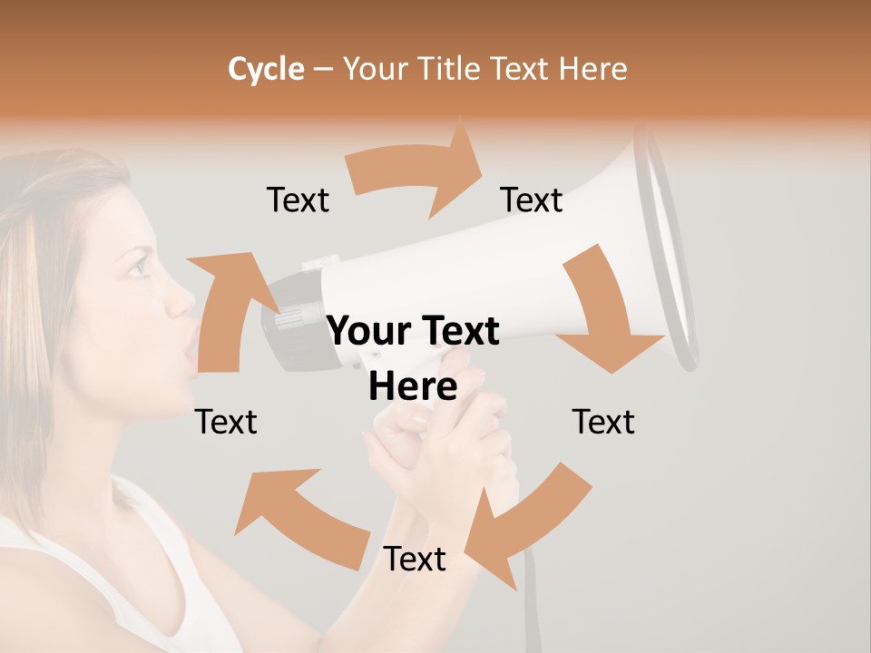 Portrait Speak Female PowerPoint Template