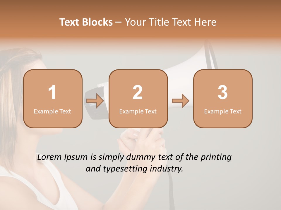 Portrait Speak Female PowerPoint Template