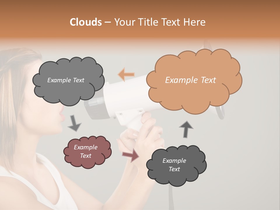 Portrait Speak Female PowerPoint Template
