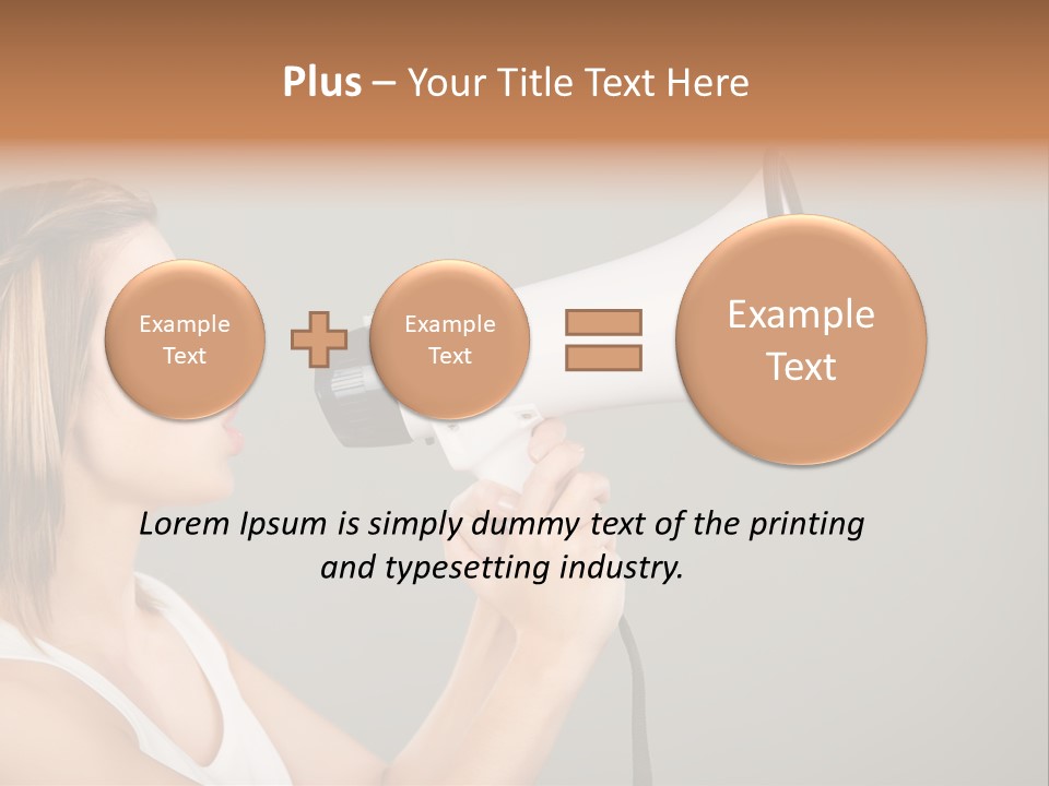Portrait Speak Female PowerPoint Template