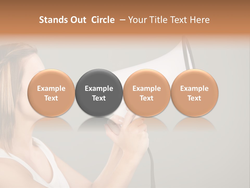 Portrait Speak Female PowerPoint Template