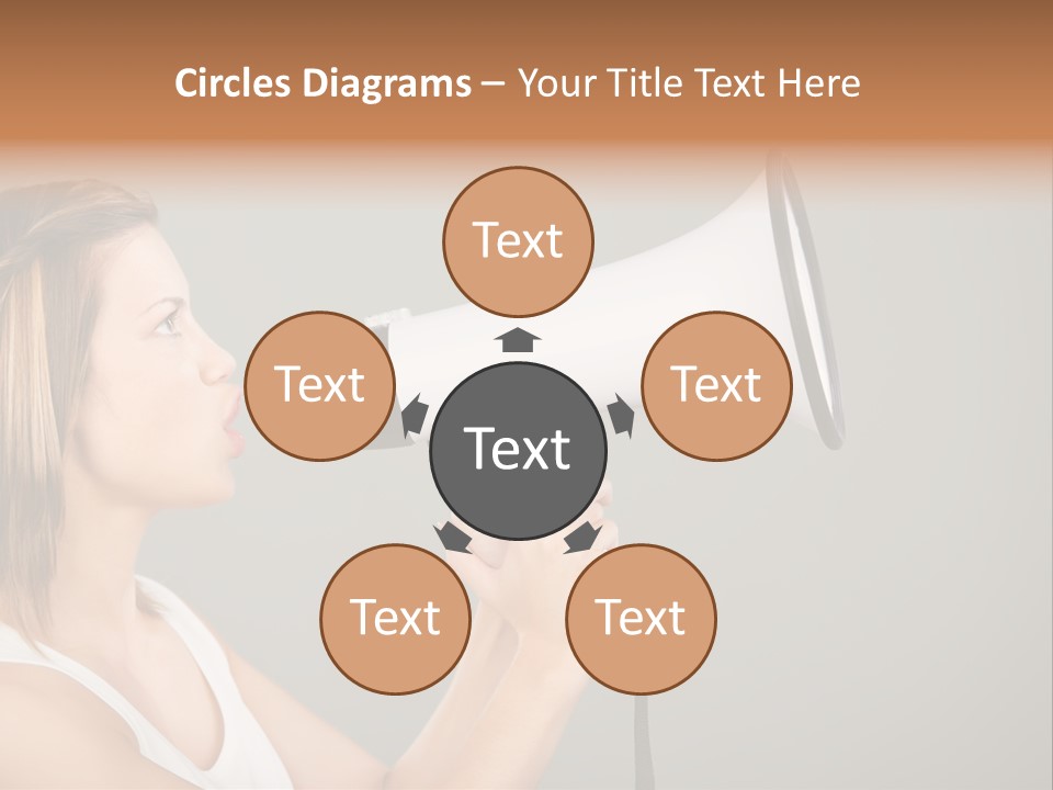 Portrait Speak Female PowerPoint Template