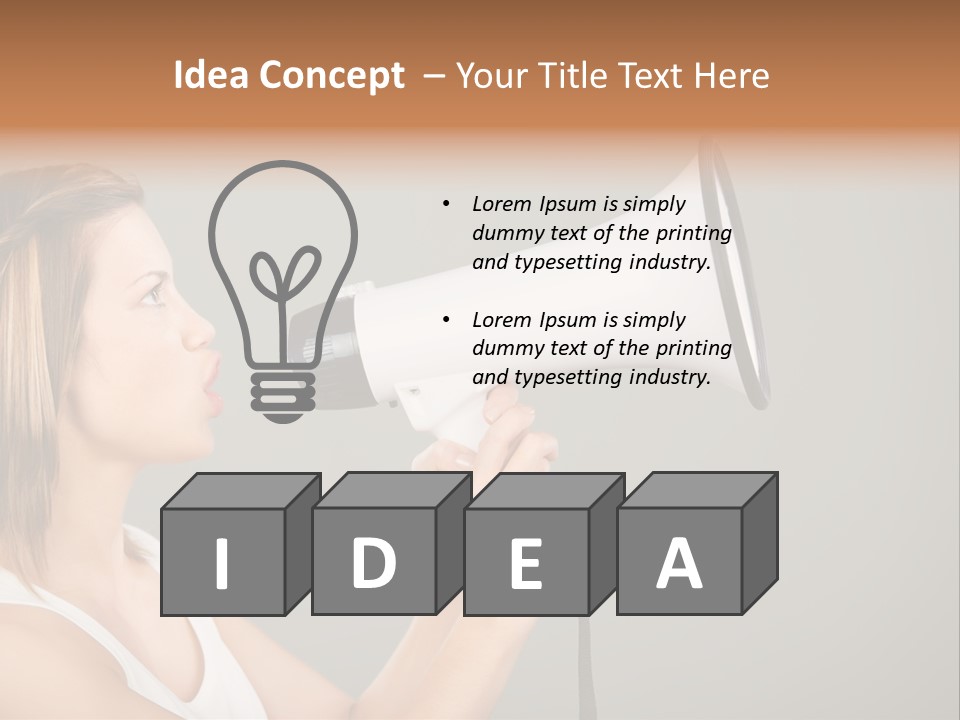 Portrait Speak Female PowerPoint Template