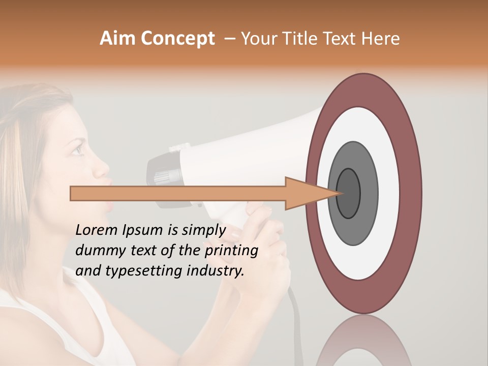 Portrait Speak Female PowerPoint Template