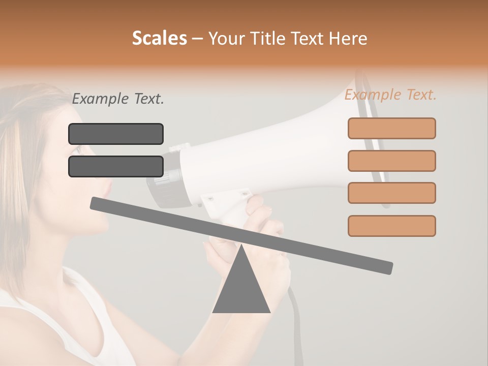 Portrait Speak Female PowerPoint Template