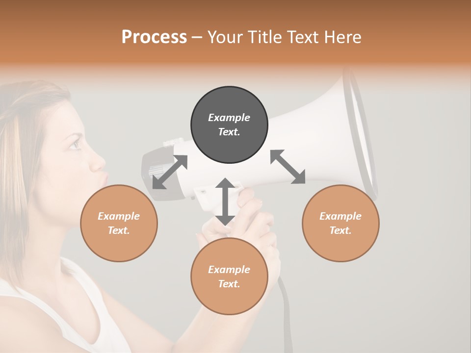 Portrait Speak Female PowerPoint Template