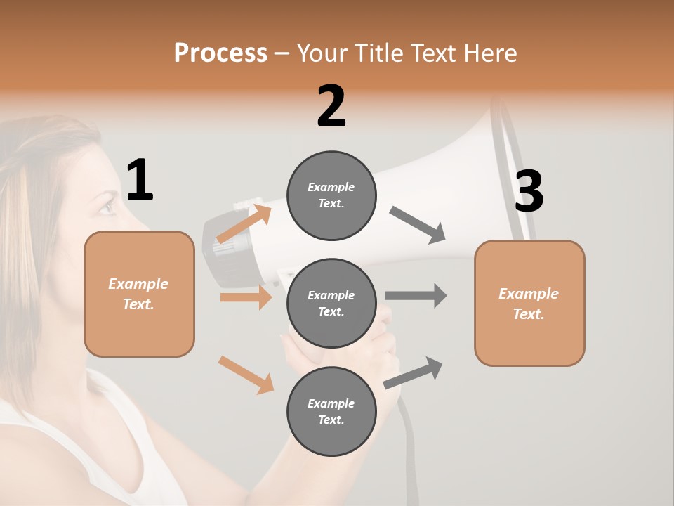 Portrait Speak Female PowerPoint Template