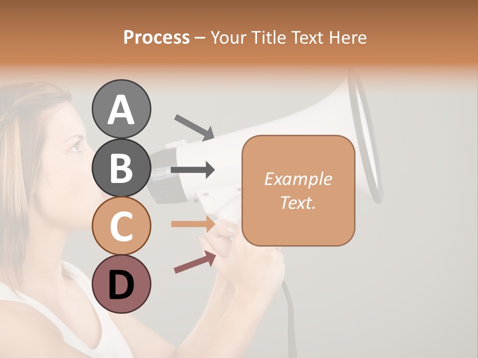 Portrait Speak Female PowerPoint Template