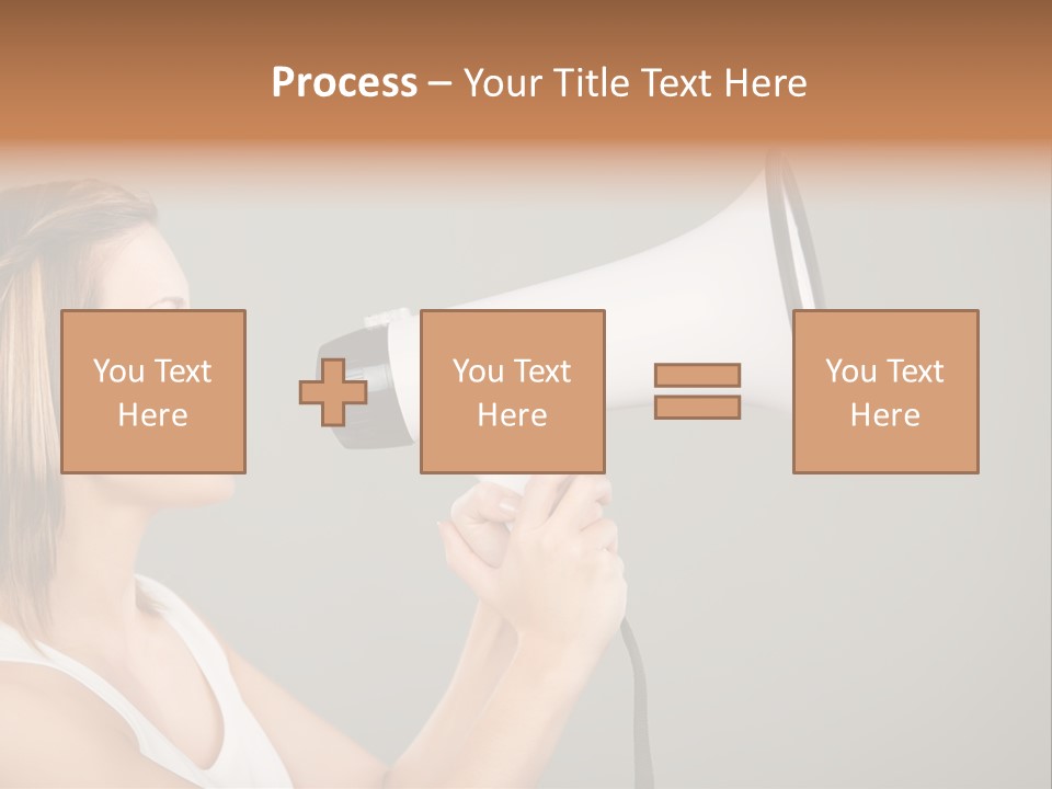 Portrait Speak Female PowerPoint Template