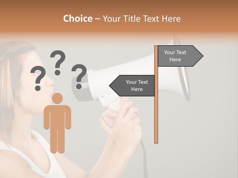 Portrait Speak Female PowerPoint Template