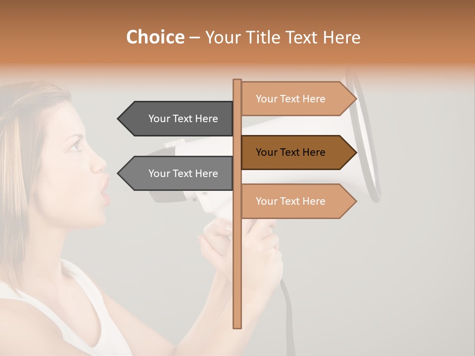 Portrait Speak Female PowerPoint Template