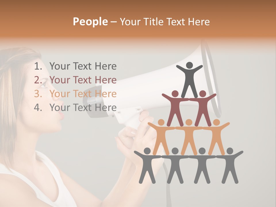 Portrait Speak Female PowerPoint Template