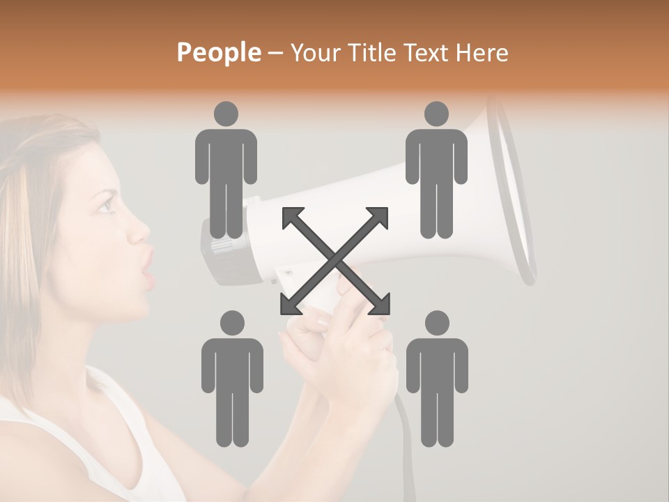 Portrait Speak Female PowerPoint Template